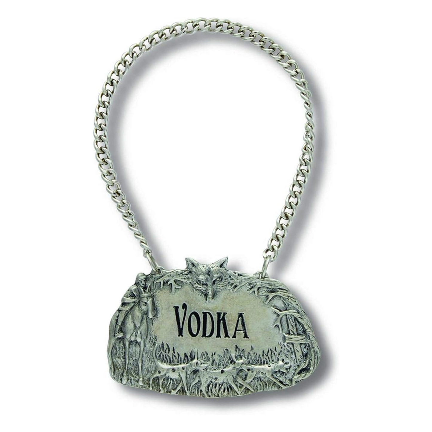 Vagabond House Pewter Galloping Steed Decanter Tags