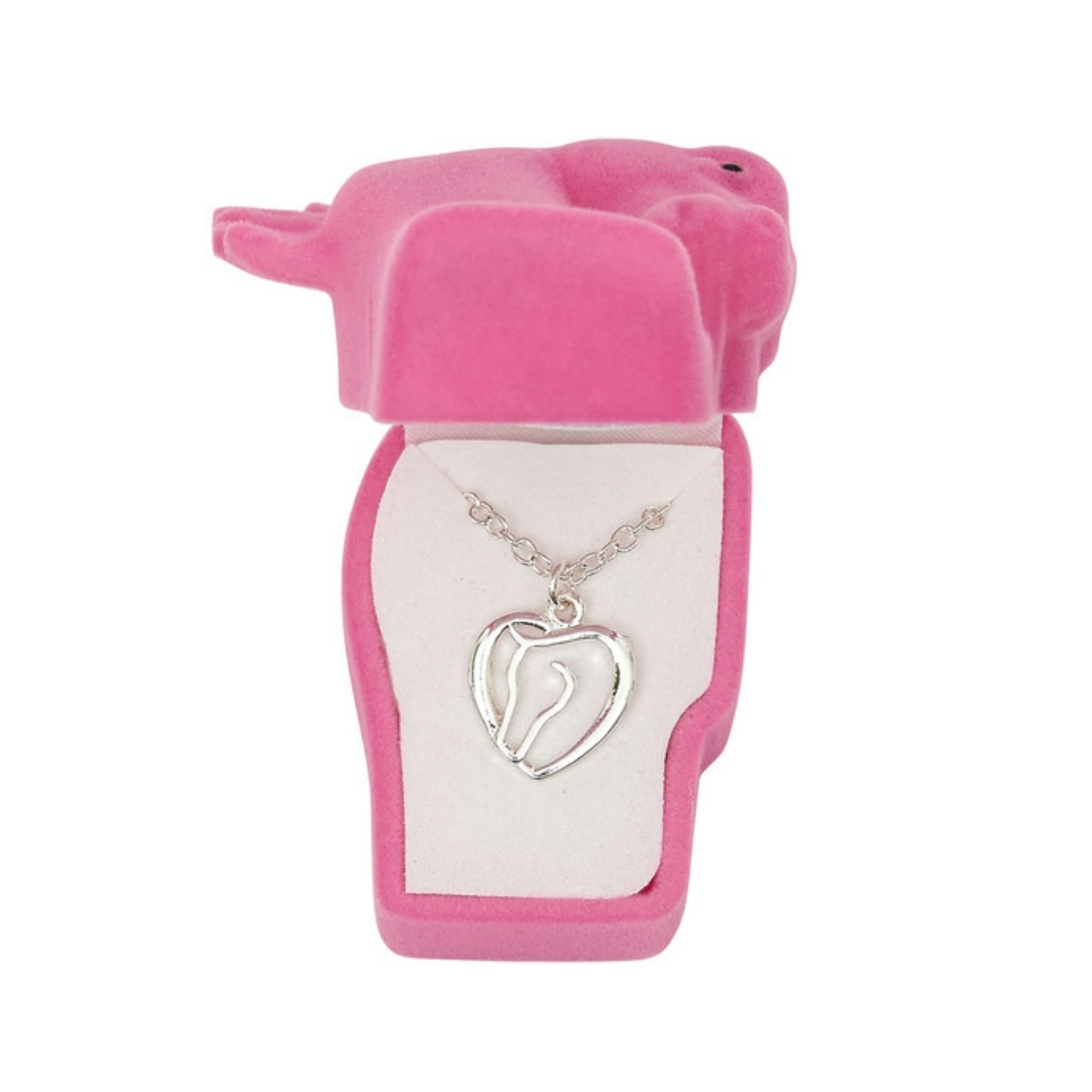 Horse Head Heart Necklace in Horse Head Gift Box