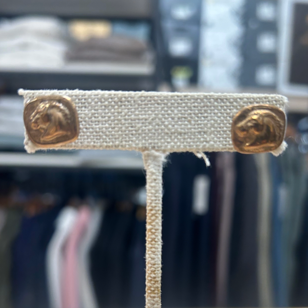 Jeweled Pony Stud Earrings