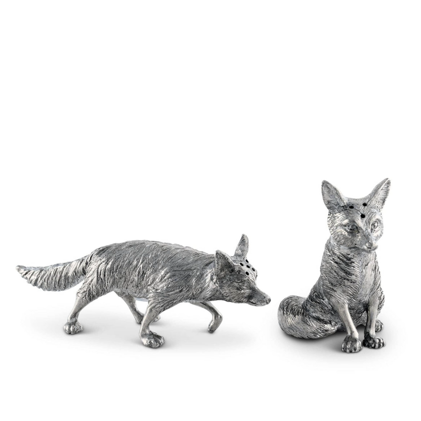 Vagabond House Pewter Foxes Salt & Pepper Set