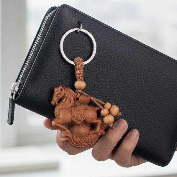 Wooden Horse Keychain