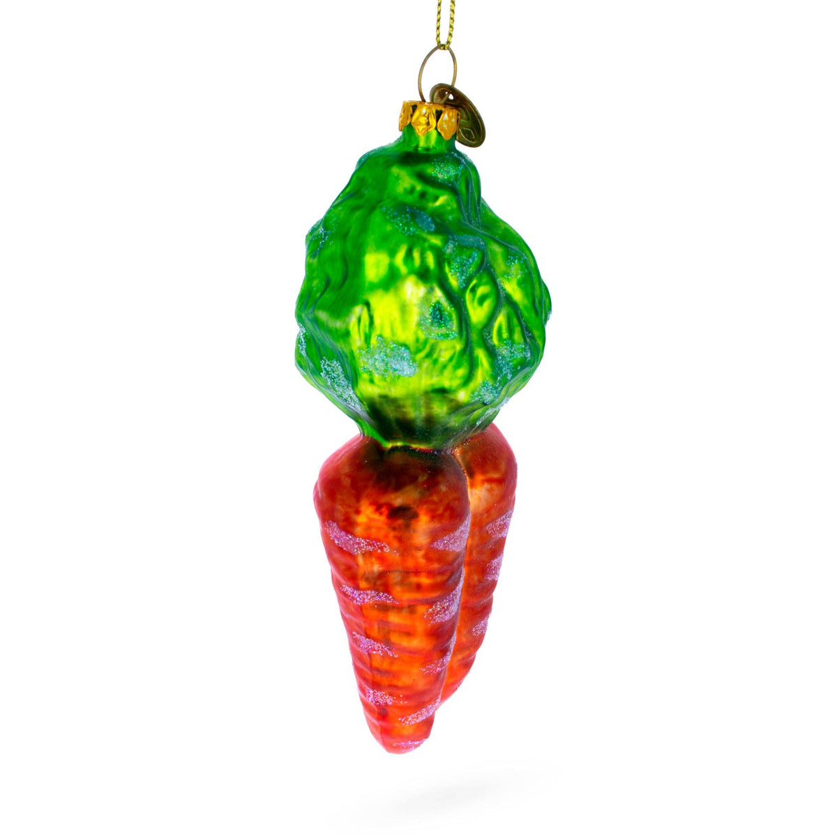 Orange Carrot Glass Ornament