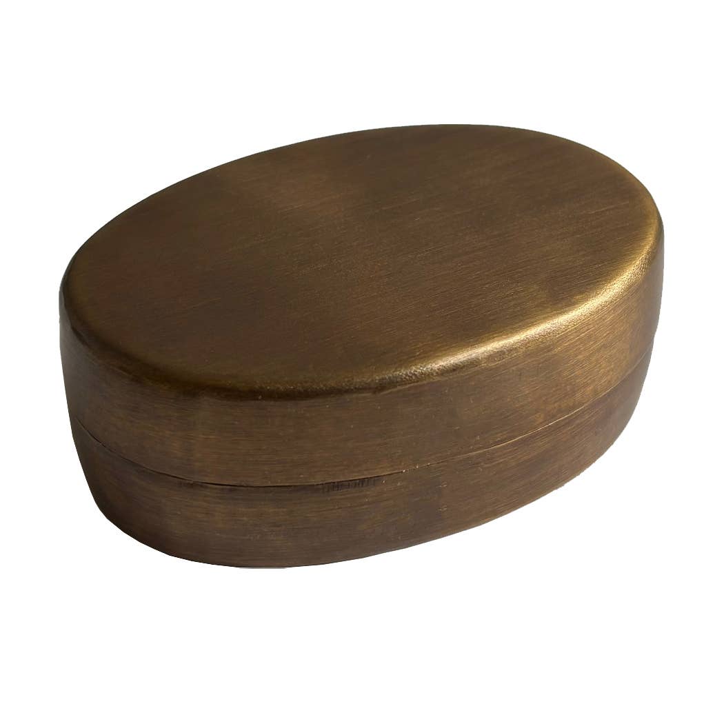 Solid Antiqued Brass Horse Head Pill Box | Tabletop decor