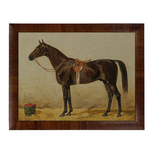 Vintage Horse with Saddle Framed Print