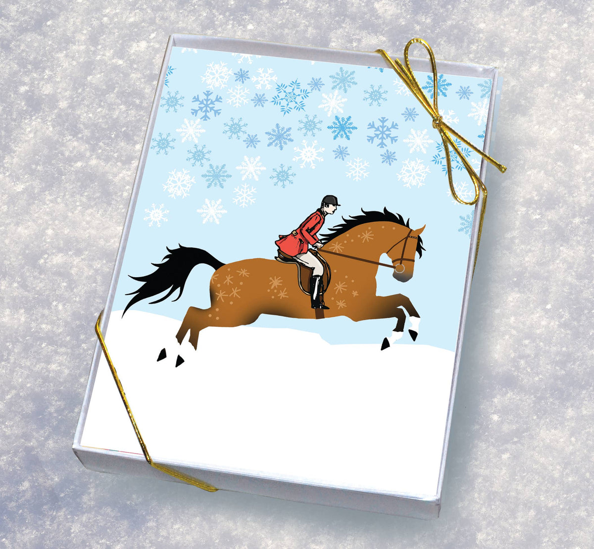 Horse Boxed Christmas Cards Bay Fox Hunter