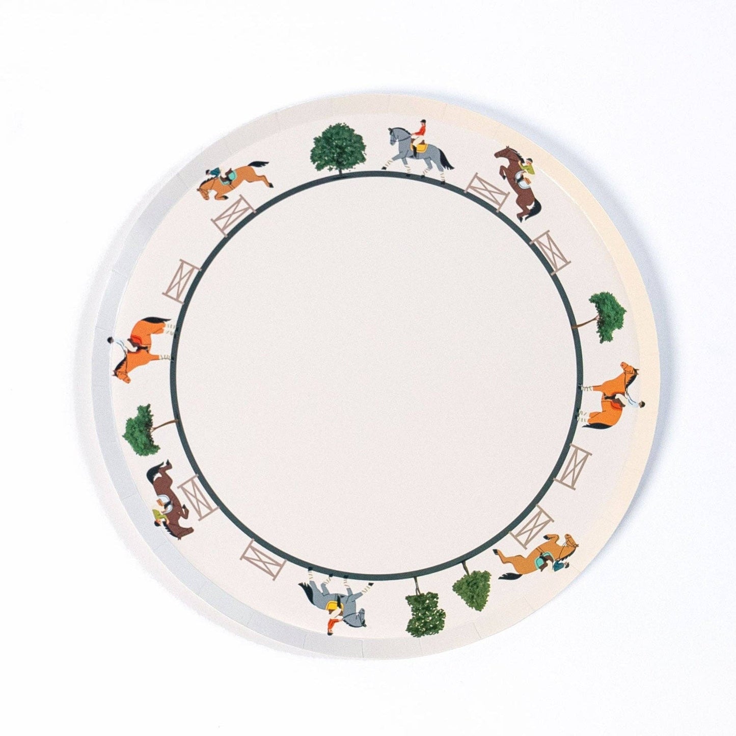 Equestrian Horse Riding Paper Dinner Plates